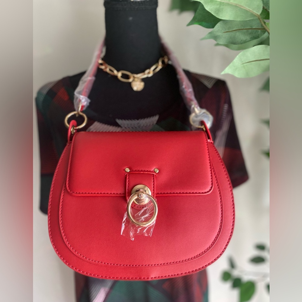 NWT badgley mishka turn key red shoulder bag